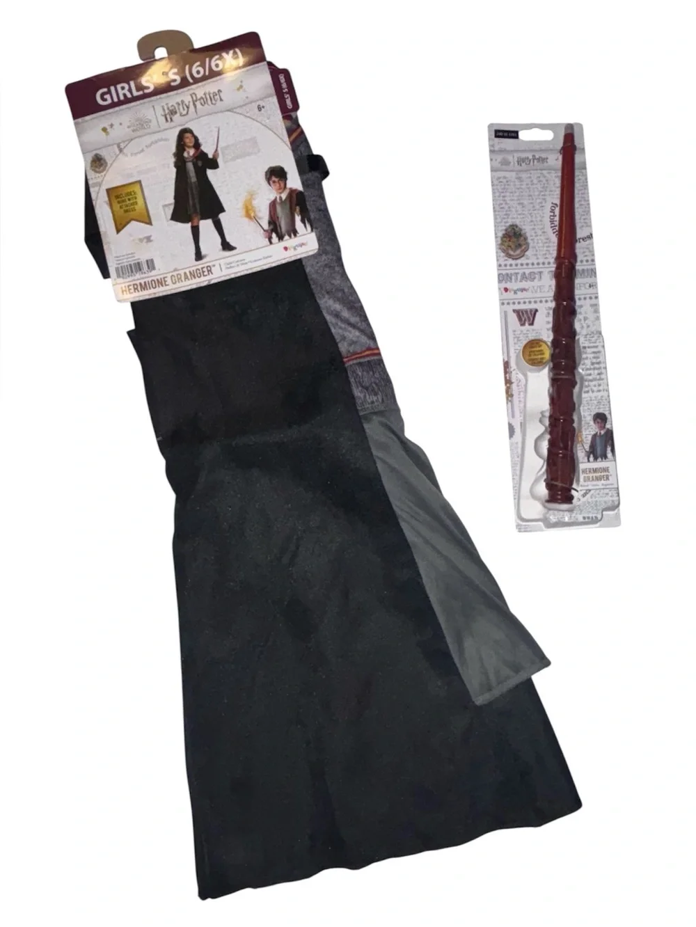 Harry Potter Gryffindor Girls Uniform with Robe & Wand Costume set Various sizes - Picture 11 of 12